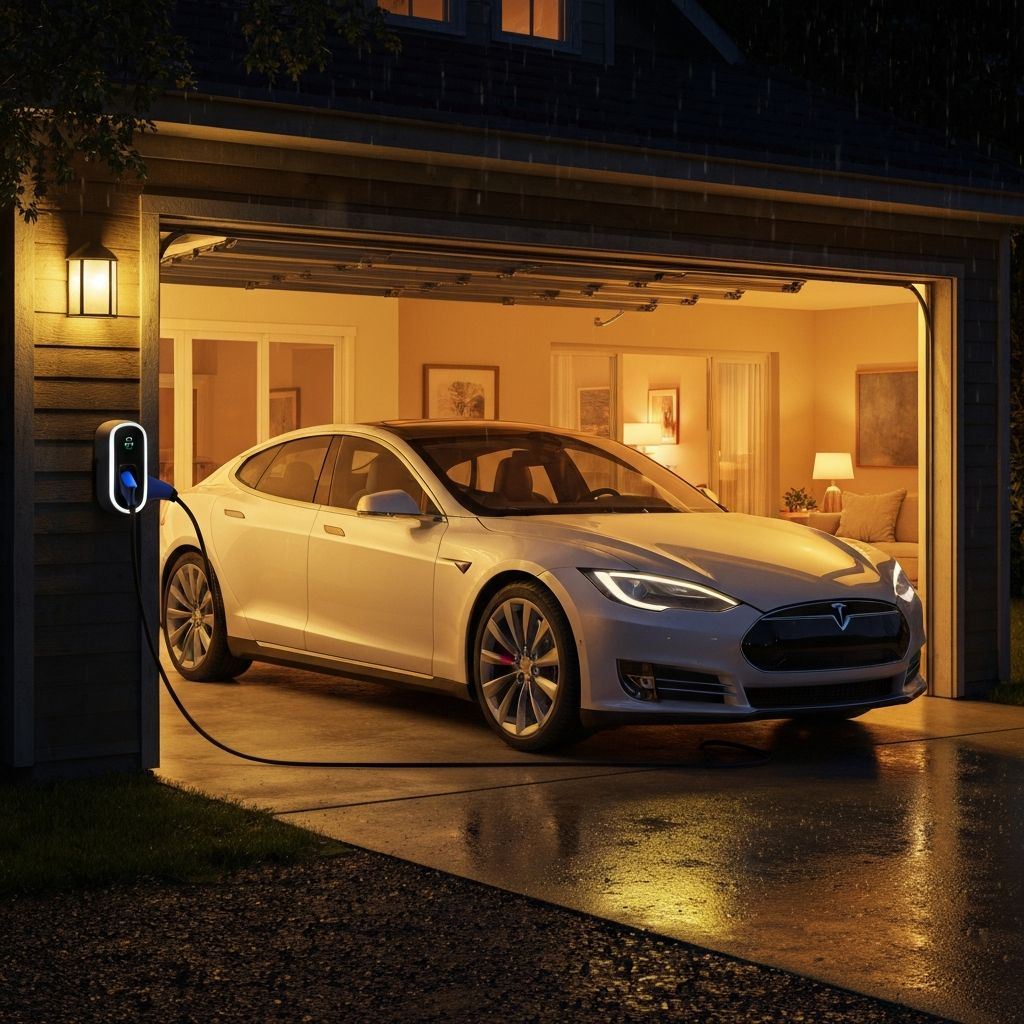 Electric car charging at home